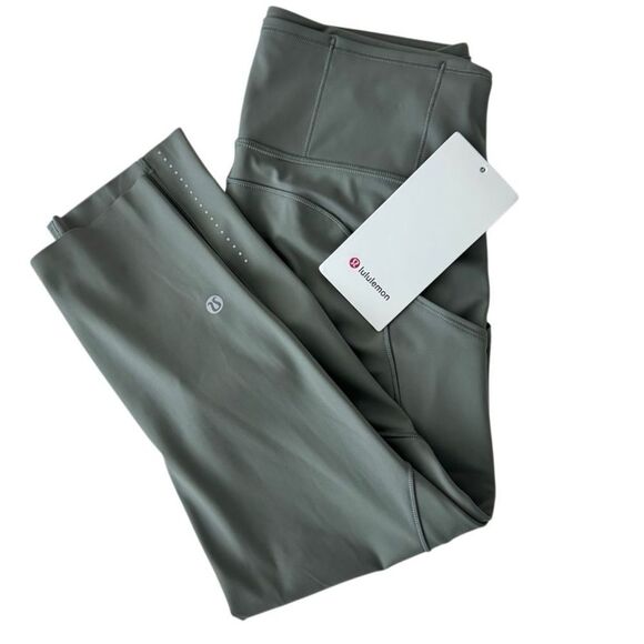 Lululemon Fast & Free Crop II *Nulux 19" Grey Sage - Picture 11 of 12